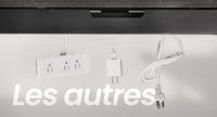 Bureau assis-debout électrique 160x80 cm — Tiroir & USB-C