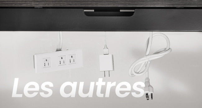 Bureau assis-debout électrique 160x80 cm — Tiroir & USB-C