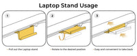 Bureau assis-debout électrique blanc — Tiroirs & supports tablette.Support pc.