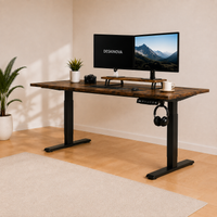 Bureau Assis-Debout Électrique 160x80 cm avec Tiroir & Support Écran