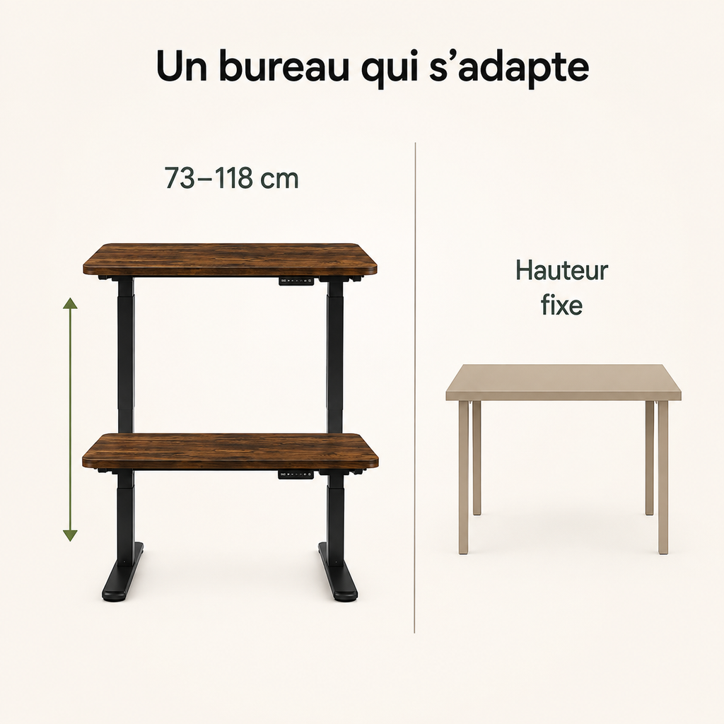 Bureau assis - debout électrique DESKINOVA