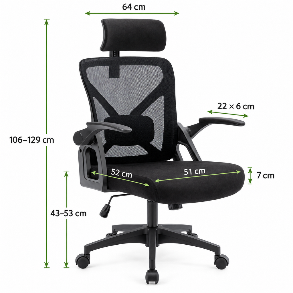 Fauteuil ergonomique bureau & gaming – Jusqu’à 150 kg