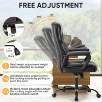 Chaise gaming cuir PU ergonomique — Bascule & accoudoirs rembourrés.