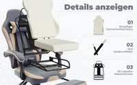 Chaise gaming ergonomique — Repose-pieds, lombaire & appui-tête.