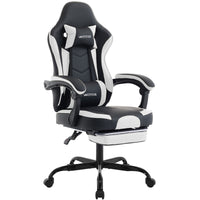 Chaise gaming ergonomique — Repose-pieds, lombaire & appui-tête.
