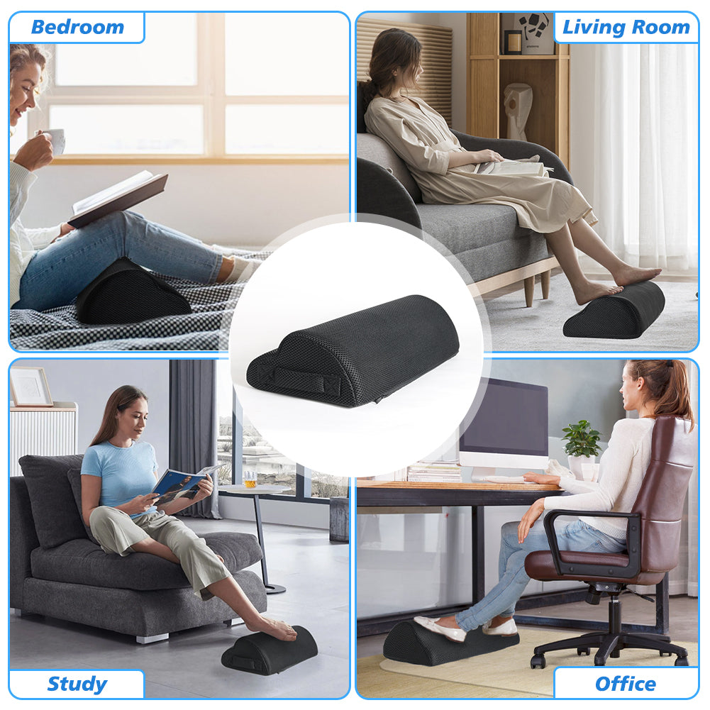 Repose-pieds ergonomique mousse mémoire de forme — Bureau & Gaming