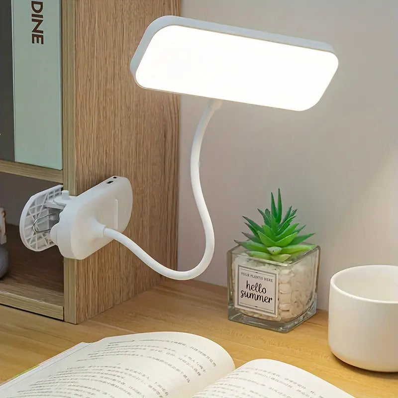 Lampe de bureau LED à chargement USB. à clipser. Bureau de dortoir et lampe de lecture de chambre à coucher