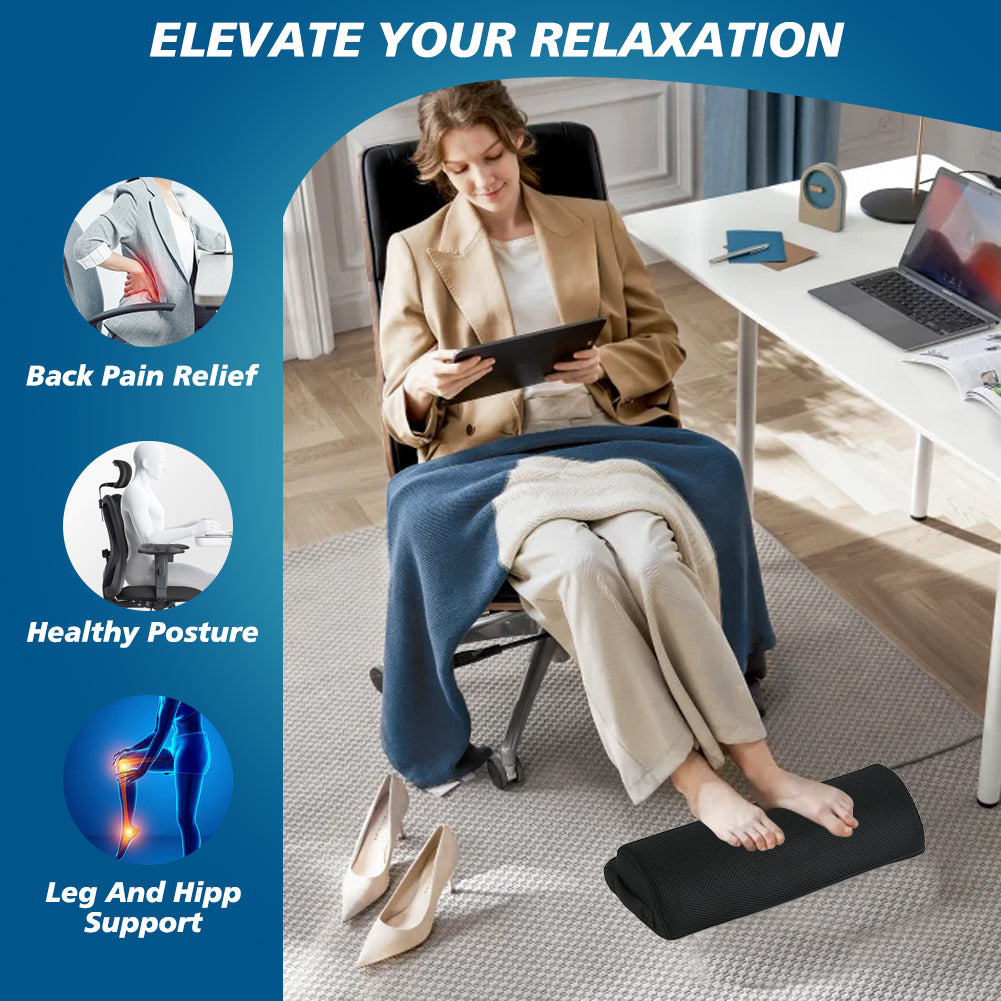 Repose-pieds ergonomique mousse mémoire de forme — Bureau & Gaming
