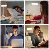 Lampe de bureau LED à chargement USB. à clipser. Bureau de dortoir et lampe de lecture de chambre à coucher