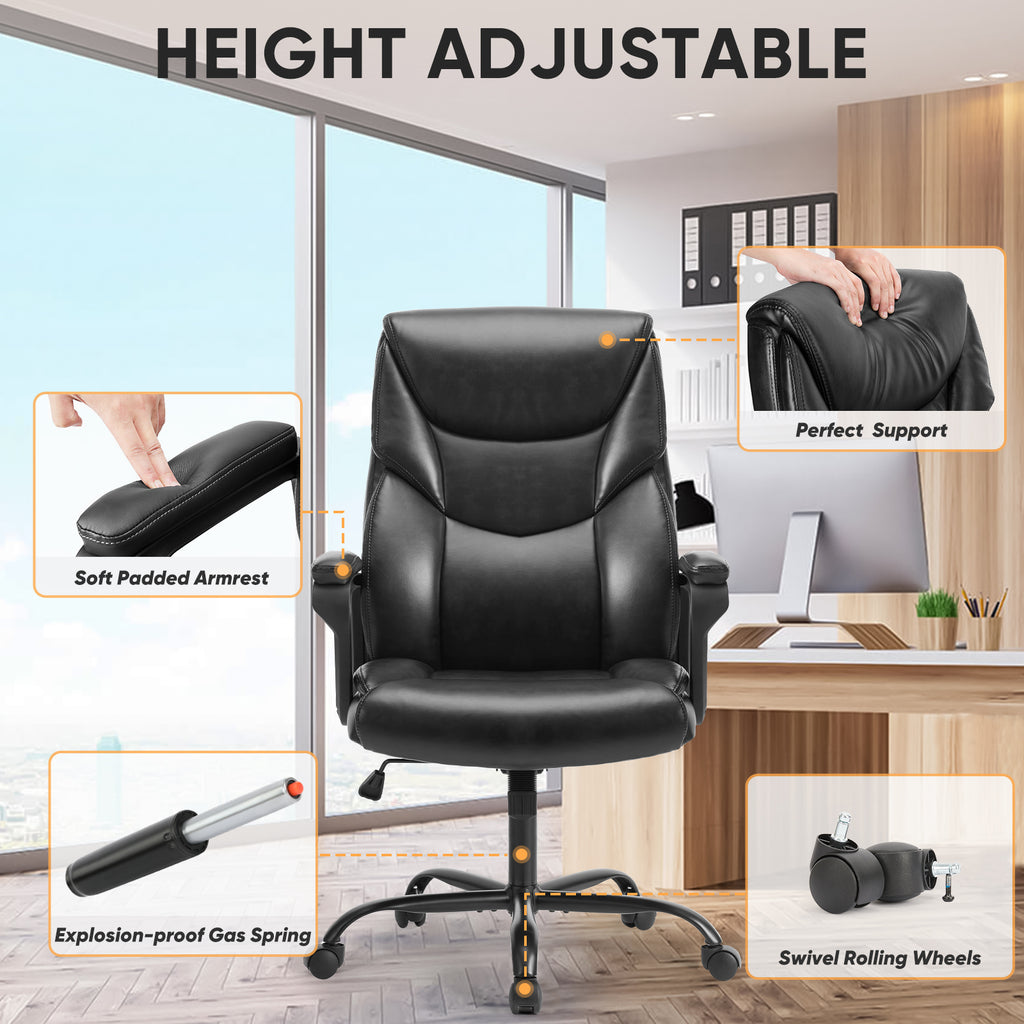 Chaise gaming cuir PU ergonomique — Bascule & accoudoirs rembourrés.