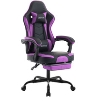 Chaise gaming ergonomique — Repose-pieds, lombaire & appui-tête.