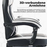 Chaise gaming ergonomique — Repose-pieds, lombaire & appui-tête.