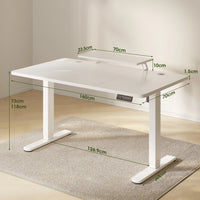 Bureau assis-debout électrique 160 × 70 cm avec support écran