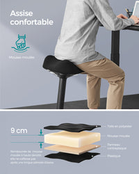 Tabouret assis-debout dynamique — Bascule 360° & hauteur réglable.
