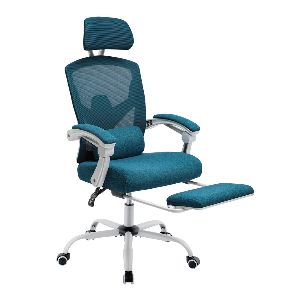 Chaise gaming ergonomique mesh — Dossier haut, lombaire & inclinable.