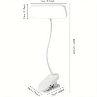 Lampe de bureau LED à chargement USB. à clipser. Bureau de dortoir et lampe de lecture de chambre à coucher