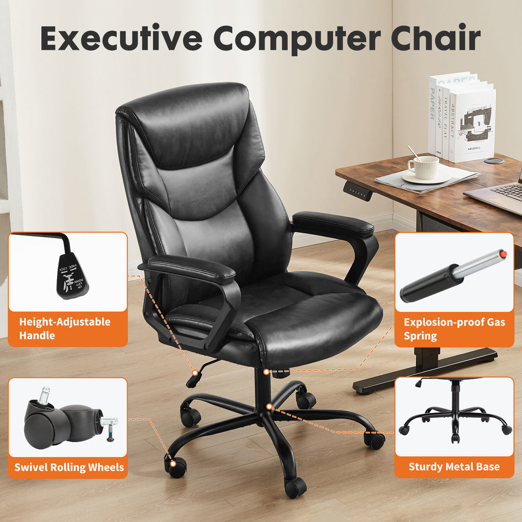 Chaise gaming cuir PU ergonomique — Bascule & accoudoirs rembourrés.