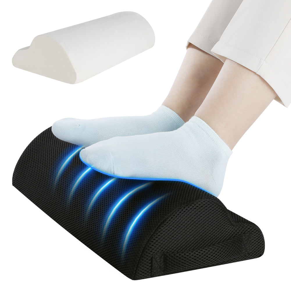 Repose-pieds ergonomique mousse mémoire de forme — Bureau & Gaming