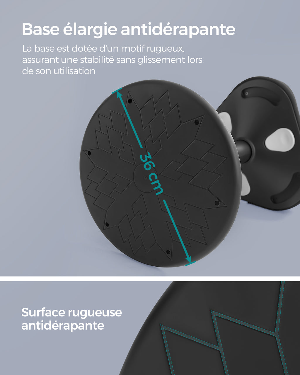 Tabouret assis-debout dynamique — Bascule 360° & hauteur réglable.