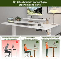 Bureau assis-debout électrique 160 × 70 cm avec support écran