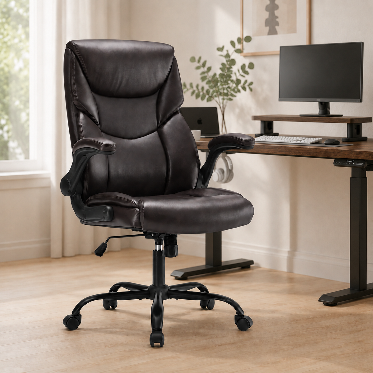 Chaise gaming à modifier ergonomique — Bascule & accoudoirs rembourrés. NOir