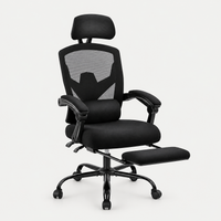 Fauteuil de bureau ergonomique inclinable 135° avec repose-pieds