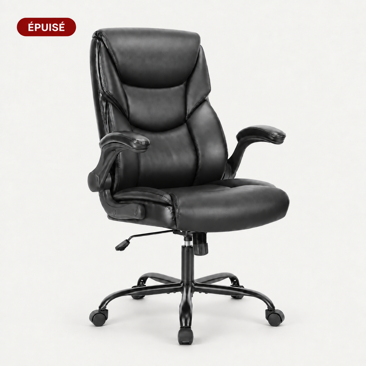 Chaise gaming à modifier ergonomique — Bascule & accoudoirs rembourrés. NOir