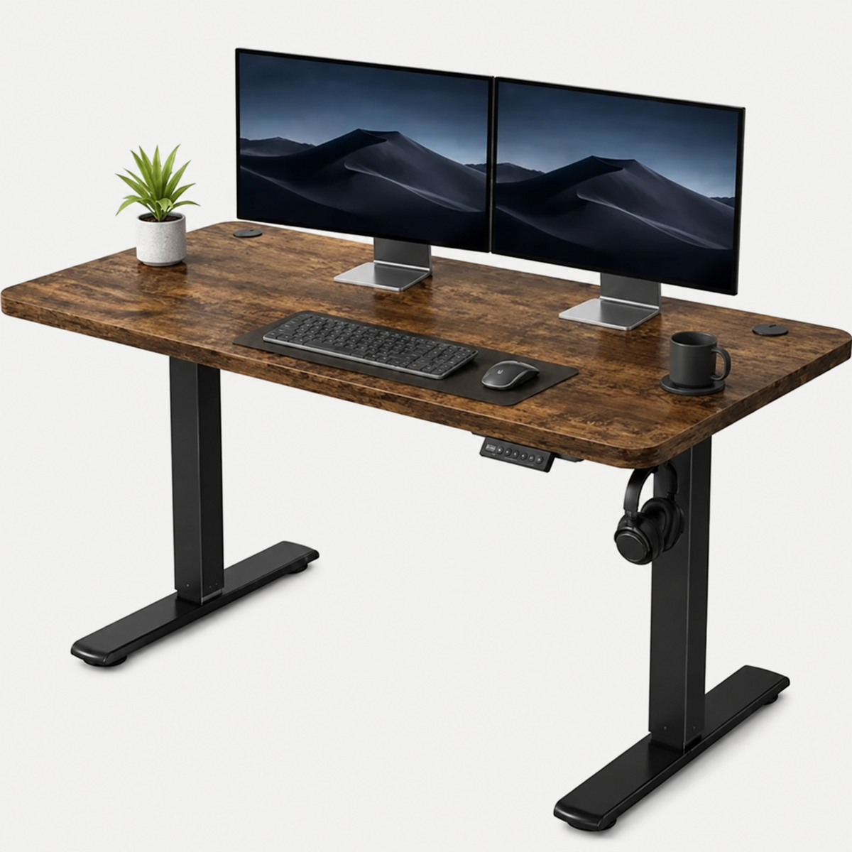 Bureau Assis-Debout Électrique avec Mémoire et Port USB – DESKINOVA